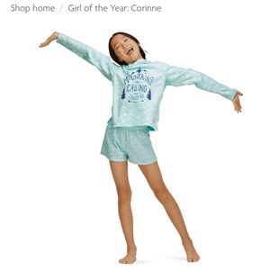 American Girl Corinne powder blue pajama set